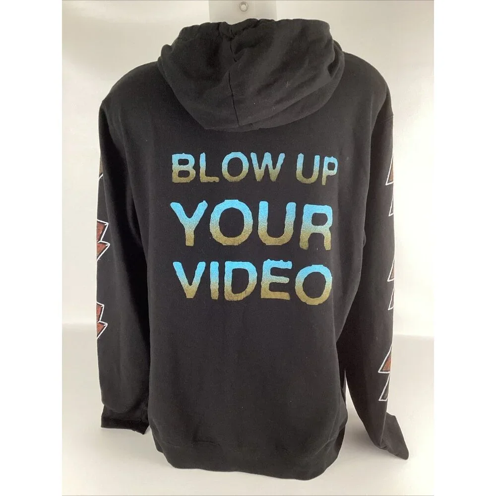AC/DC Hoodie Sweatshirt Men's Size S/M Black Heavy Metal Blow Up Your Video - Picture 5 of 7